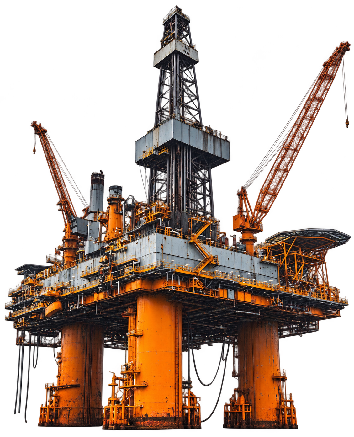 Offshore oil platform illustration